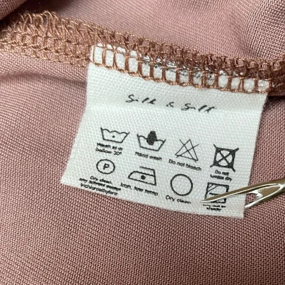 NWT Silk & Salt 100% Cotton BOHO Oversized MAXI Dusty Rose Bohemian Dress Med - Picture 12 of 14